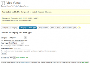 Category to Post Type Conversion Results Category to Post Type Conversion Results