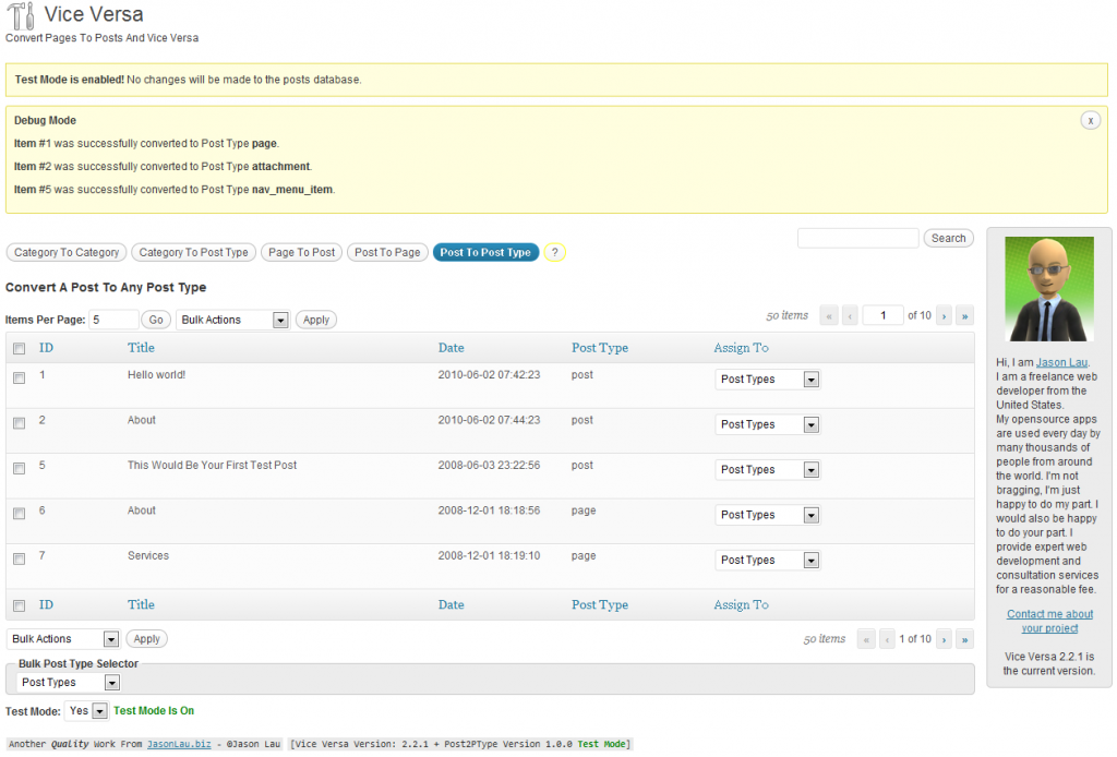 Post to Post Type Conversion Results - Full Post to Post Type Conversion Results - Full